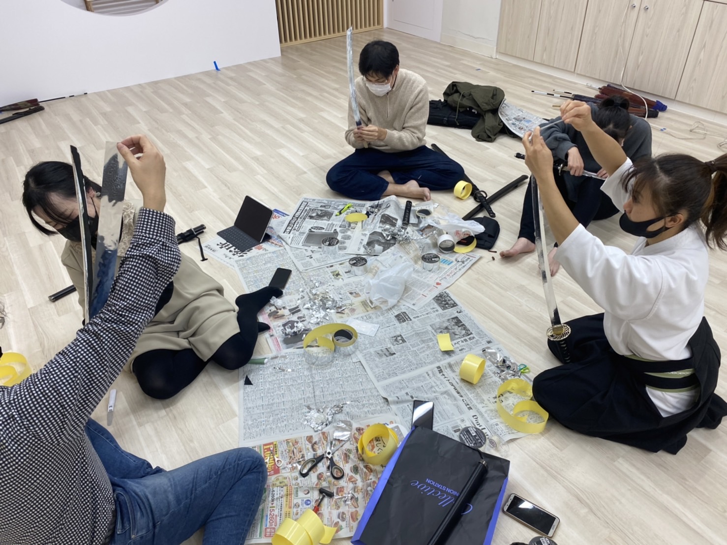 殺陣クラス　竹光張り！！（東京・豊島区）